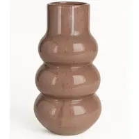 Vase the World Vaas Lomami | Shiny Brown - Bruin | Mondgeblazen glas | D18xH30 cm