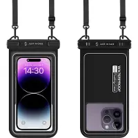 Just in Case Waterdicht Telefoonhoesje Voor Universeel Smartphones Zwart