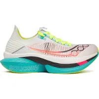 Saucony Endorphin Elite 2 hardloopschoenen, collectie lente/zomer 2025, wit/citroengeel, maat 42