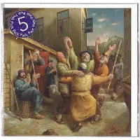Art Revisited 5x Kerstkaarten met envelop - Luxe kaart 15x15 cm- Marius van Dokkum herders
