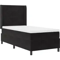 vidaXL Boxspring bed met hoofdeinde Zwart 90 x 200 cm Fluweel