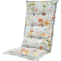 Madison tuinstoelkussen Milly azure - 50% Katoen / 45% Polyester / 5% Diverse - Tuinkussens hoge rug dik -