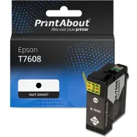 PrintAbout Inktcartridge T7608 Mat-zwart geschikt voor Epson