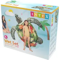 Intex Realistic Effect Turtle With 2 Handles Groen