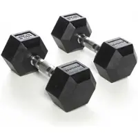 Olive Rubber Hex 10kg Dumbbell 2 Eenheden