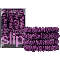 Slip Pure Silk Skinny Scrunchies Dark Purple Haarelastiek 4 st