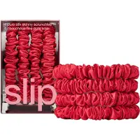 Slip Pure Silk Skinny Scrunchies Red Haarelastiek 4 st