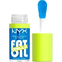 Nyx PROFESSIONELE MAKE-UP Fat Oil Chillz Hydraterende glanzende en veganistisch getinte lipgloss - Polar Peppermint (Sheer Blue)
