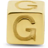 New Bling 9NBG-912G Gouden Kubus met Letter G - 3,8mm - hanger - 14 Karaat - Goud