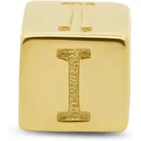 New Bling 9NBG-912I Gouden Kubus met Letter I - 3,8mm - hanger - 14 Karaat - Goud