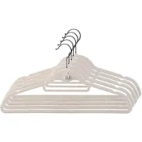 Kadax Pablo Serie - Fluwelen Kledinghanger - 5 stuks - Grijs - Antislip