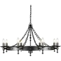 Elstead Lighting LED Kroonluchter | 8X E14 Max 60W | Dimbaar | Graphite Black