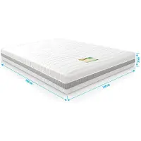 Droommatras Matras traagschuim NASA-Bamboo op micro pocketveren 140x190 dikte 24 cm