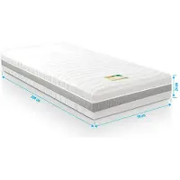 Droommatras Matras traagschuim NASA-Bamboo op micro pocketveren 70x200 dikte 24 cm
