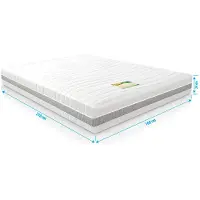 Droommatras Matras traagschuim NASA-Bamboo op micro pocketveren 160x210 dikte 24 cm