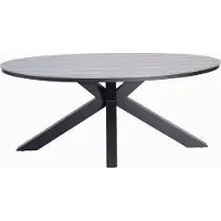 Tierra Outdoor 6-zits Eettafel Flores Antraciet D 200 H 110 Cm