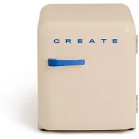Create - Koelkast in retrostijl - Zand - Handvat Kobaltblauw - FRIDGE RETRO 48L
