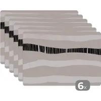 KitchenYeah Placemat - Pastel - Minimalisme - Patronen - Design - Abstract - Onderleggers - Onderleggers placemat - Tafel - 45x30 cm - 6 stuks