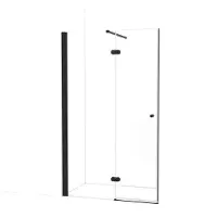 Maxaro Amber Douchedeur | 120 cm Mat zwart Helder glas Draaideur | Douchedeur glas | Glazen Douchedeur | Nisdeur Douche
