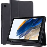 OTronica Hoes geschikt voor Samsung Galaxy Tab A8 Zwart - Samsung A8 hoes bookcase met Stylus Pen Houder premium leren cover