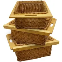 KuKoo 3 x Uittrekbare Rieten Manden - 500 mm