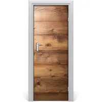 Tulup Deursticker - Houten Vloer Deurposter - 75 cm x 205 cm - Bruin Deursticker - Moderne Deur Sticker - Deursticker voor de Keuken - Deur plakfolie