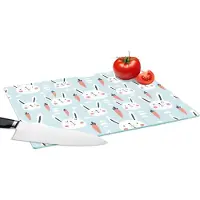 KitchenYeah Glazen Snijplank - 39x28 - Konijn - Dieren - Kind - Snijplanken Glas