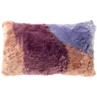 Dutch decor CLIO - kussenhoes 30x50 cm - bontlook - Dusky Orchid - paars - met rits - zonder binnenkussen