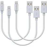Phonillico 3x Lightning naar USB A Kabel Wit - 0,2 meter - Oplaadkabel voor iPhone 12 / 12 MINI / 12 PRO / 12 PRO MAX / 11 / 11 PRO / 11 PRO MAX / SE 2022 / SE 2020