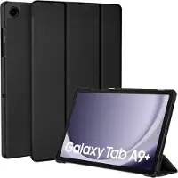 Phonillico Cover geschikt voor Samsung Galaxy Tab A9 Plus 2023 - multi-positie volledige bescherming - Zwart