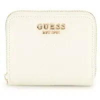 GUESS portemonnee Aldina SLG Small Zip Around Wallet Cream White crème