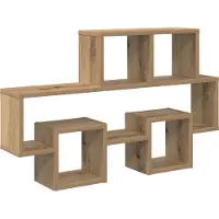 vidaXL Wandplank Muurmontage artisanaal eikenkleurig 82 x 15 x 51 cm