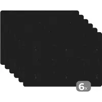 KitchenYeah Placemat - Placemats kunststof - Graniet - Steen - Patroon - 45x30 cm - 6 stuks - Hittebestendig - Anti-Slip - Onderlegger - Afneembaar