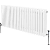 Monster Traditionele radiator met 3 kolommen - 600 x 1192 mm - Wit