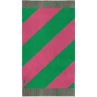 Seahorse Colorblock Stripe Strandlaken - 100x180 cm - Roze