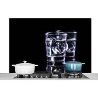 KitchenYeah Spatscherm keuken 120x80 cm - Kookplaat achterwand Alcohol - Glazen - Drank - Muurbeschermer - Spatwand fornuis - Hoogwaardig aluminium