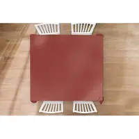 KitchenYeah Tafelkleed - Tafellaken - 180x180 cm - Palet - Rood - Interieur - Binnen en Buiten