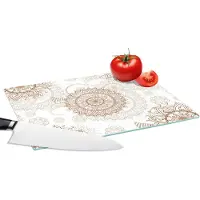KitchenYeah Glazen Snijplank - 28x20 - Mandala - Azië - Patronen - Zen - Snijplanken Glas