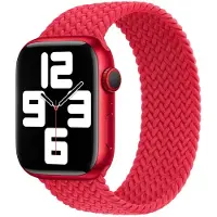 Apple Gevlochten solobandje voor de Watch | 44/45/46/49 mm - Maat 8 - (Product) Red