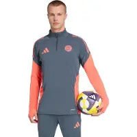 Adidas Bayern München Trainingstrui 1/4-Zip 2025-2026 Donkergrijs Oranje