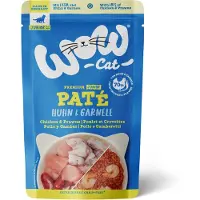 Wow CAT - JUNIOR Pouchbeutel 12x125 | Huhn & Garnele