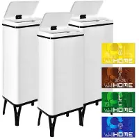 Wellhome Slimme Prullenbakken 60l 3 Eenheden