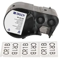 Brady M5-152-499 nylonweefsel labels zwart op wit 38,10 mm x 37,75 mm (origineel)