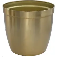 Gerimport bloempot Gea - goud - D23 cm - H21 cm - metaal - tuindecoratie