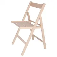 Wellhome Bas Stoel In Beukenhouten Afwerking Zonder Vernis 43x47x79 Cm