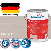 Remmers HK Lazuur 3-in-1 [plus] Telegrijs 4 - Premium Houtbeits voor Buiten | Transparant, Sneldrogend, Oplosmiddelarm | 2,5Liter