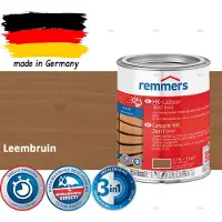 Remmers HK Lazuur 3-in-1 [plus] Leembruin - Premium Houtbeits voor Buiten | Transparant, Sneldrogend, Oplosmiddelarm | 0,75Liter