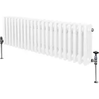 MonsterShop Traditionele 3 Kolom Radiator - 300 x 1012mm - Wit
