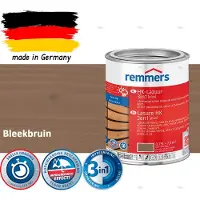 Remmers HK Lazuur 3-in-1 [plus] Bleekbruin - Premium Houtbeits voor Buiten | Transparant, Sneldrogend, Oplosmiddelarm | 0,75Liter