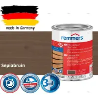 Remmers HK Lazuur 3-in-1 [plus] Sepiabruin - Premium Houtbeits voor Buiten | Transparant, Sneldrogend, Oplosmiddelarm | 0,75Liter
